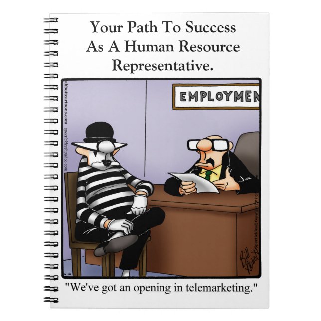 Caderno Espiral Notebook Engraçado e Humor (Frente)