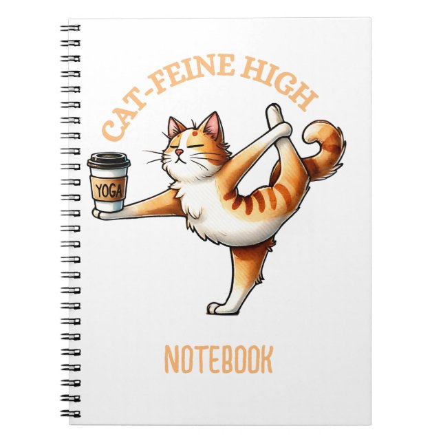 Caderno Espiral Notebook Engraçado Fazendo Yoga (Frente)