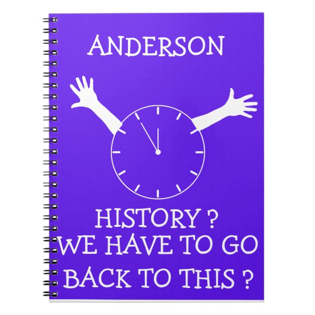 Caderno Espiral Notebook engraçado para a história (Frente)