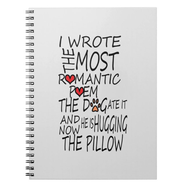 Caderno Espiral Notebook engraçado para amantes de cães (Frente)