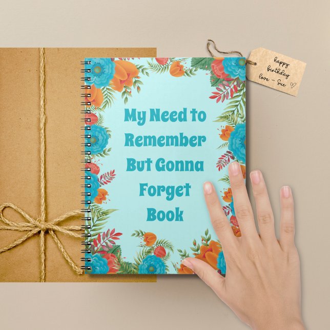 Caderno Espiral Notebook Engraçado para Pessoas Esquecidas Present (Funny notebook for forgetful women makes a great gift idea.)