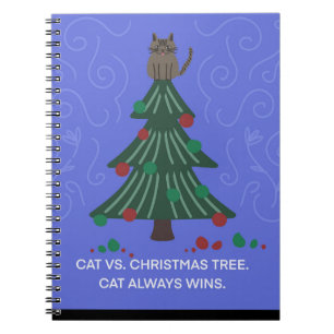 Caderno Espiral Notebook Engraçado vs Árvore de Natal