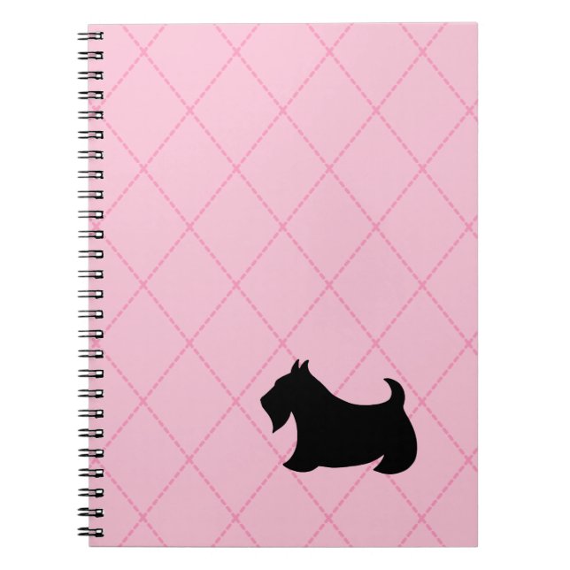 Caderno Espiral Notebook escocês Terrier Pink (Frente)