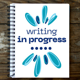 Caderno Espiral Notebook escrevendo em Andamento para Autores/Escr