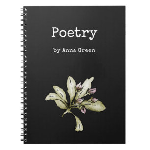 Caderno Espiral Notebook escrevendo por Poesia Floral