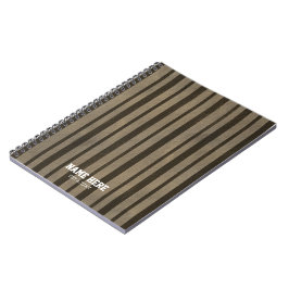 Caderno Espiral Notebook Escuro Personalizado Stripes Espiral
