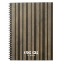 Notebook Escuro Personalizado Stripes Espiral