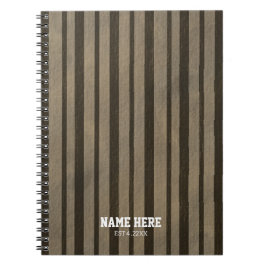 Caderno Espiral Notebook Escuro Personalizado Stripes Espiral
