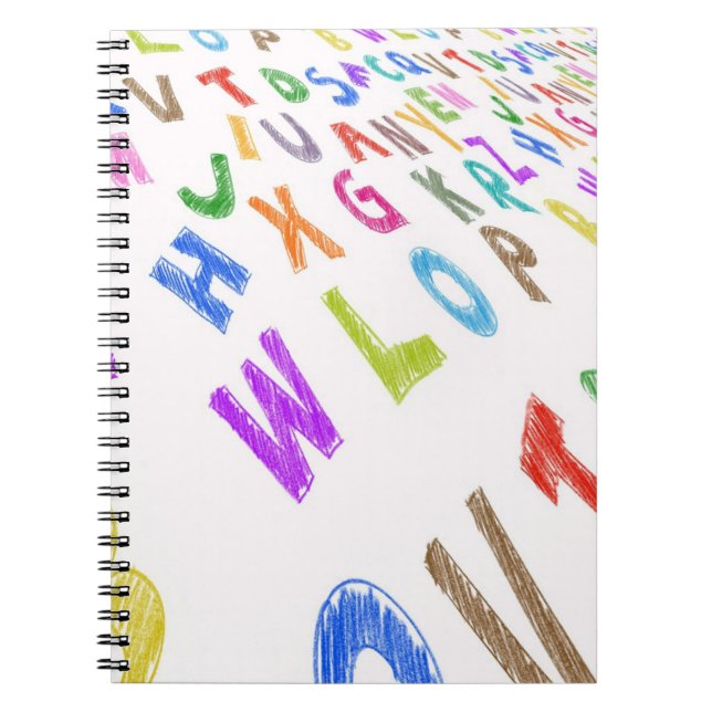 Caderno Espiral Notebook espiral 8,5x11 - Alfabeto educacional (Frente)