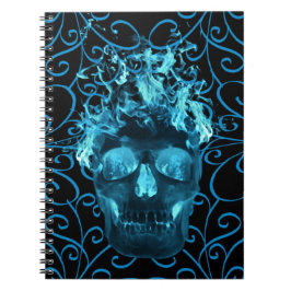 Caderno Espiral Notebook Espiral Azul Flame