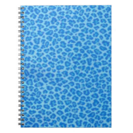 Caderno Espiral Notebook espiral azul-leopardo