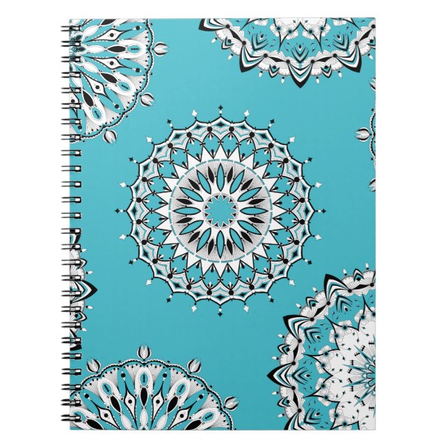Caderno Espiral Notebook espiral Blue Mandalas 1 (Frente)