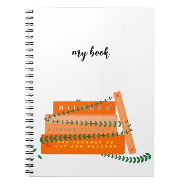 Caderno Espiral Notebook Espiral Bonito | Meu Livro (Frente)