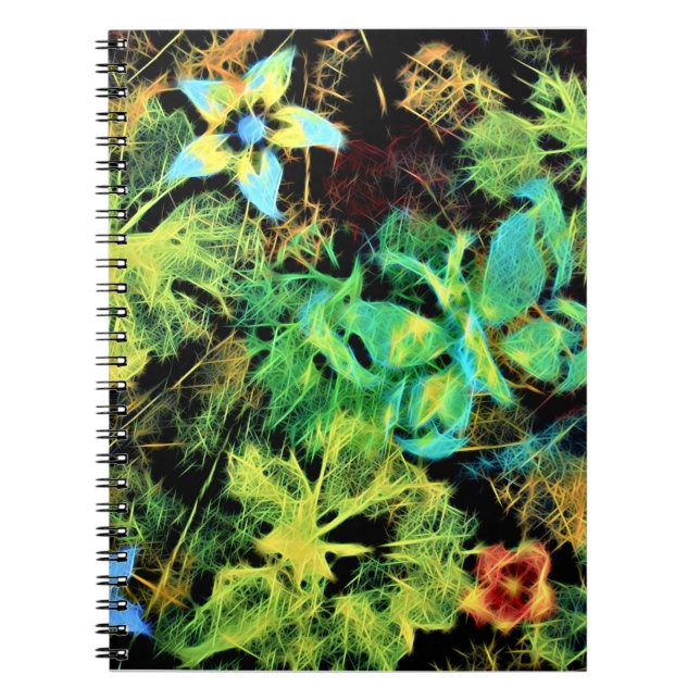 Caderno Espiral Notebook espiral borboleta e flor (Frente)