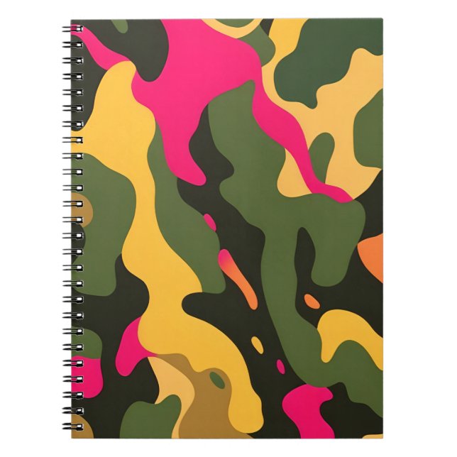 Caderno Espiral Notebook espiral Camo Abstrato (Frente)