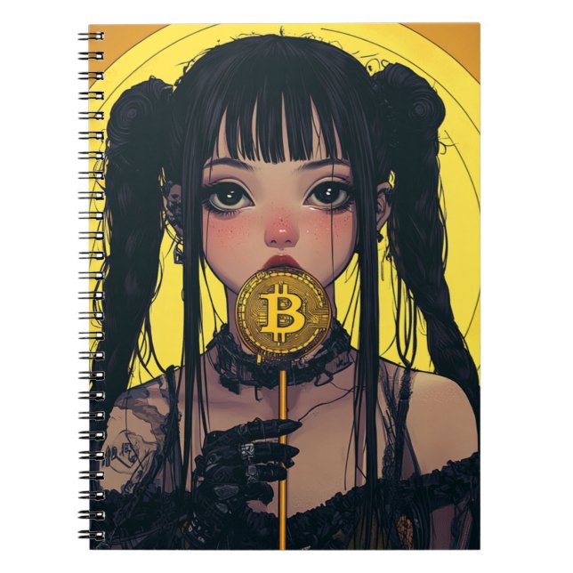 Caderno Espiral Notebook espiral com animação Cyberpunk Bitrept Wa (Frente)