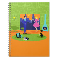 Notebook espiral com Casal Romântico à noite