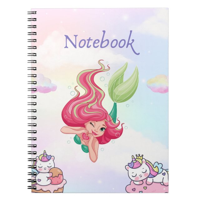 Caderno Espiral Notebook espiral com Designs lindos de Kawaii (Frente)
