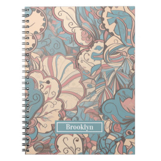 Caderno Espiral Notebook espiral com padrão de porta Abstrato do P
