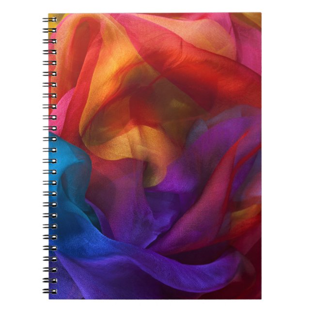 Caderno Espiral Notebook espiral com sedas coloridas (Frente)