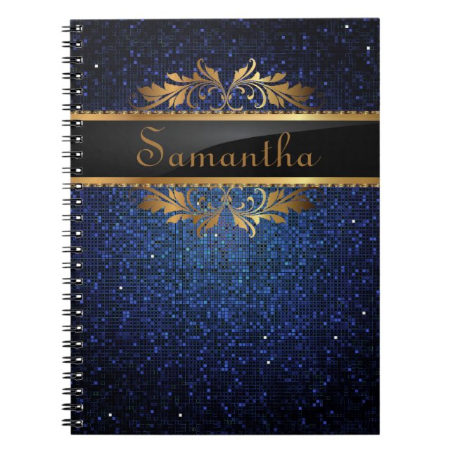 Caderno Espiral Notebook espiral com Sequência Luminosa Azul Disco (Frente)