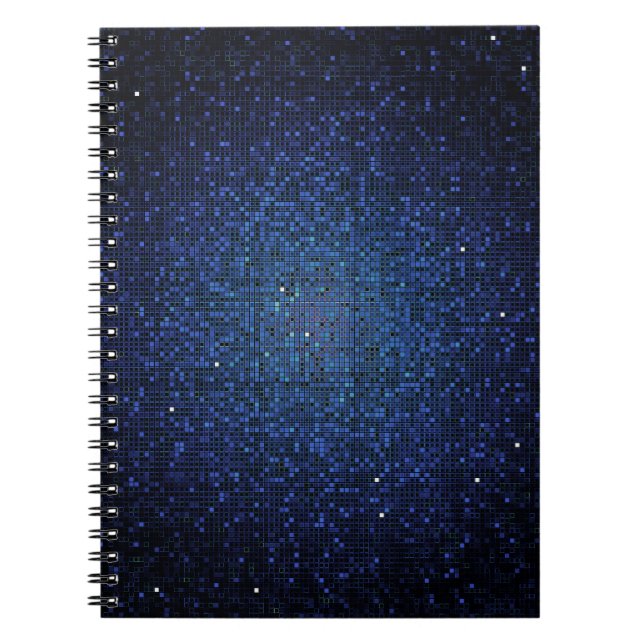 Caderno Espiral Notebook espiral com Sequência Luminosa Azul Disco (Frente)
