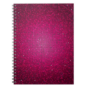 Caderno Espiral Notebook espiral com Sequência Luminosa Rosa Disco