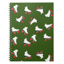 Caderno Espiral Notebook espiral com Skates de cilindro branco