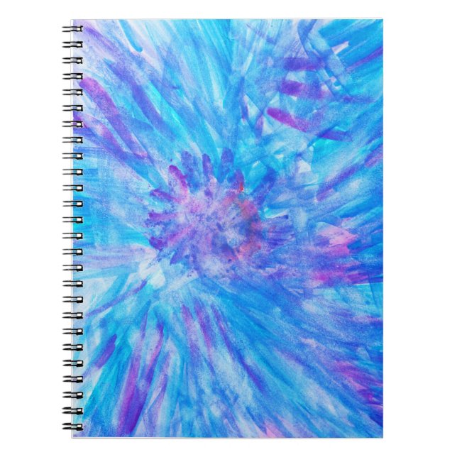 Caderno Espiral Notebook espiral com trabalho de arte pintado orig (Frente)