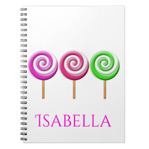 Caderno Espiral Notebook espiral com três Pop de Lolly