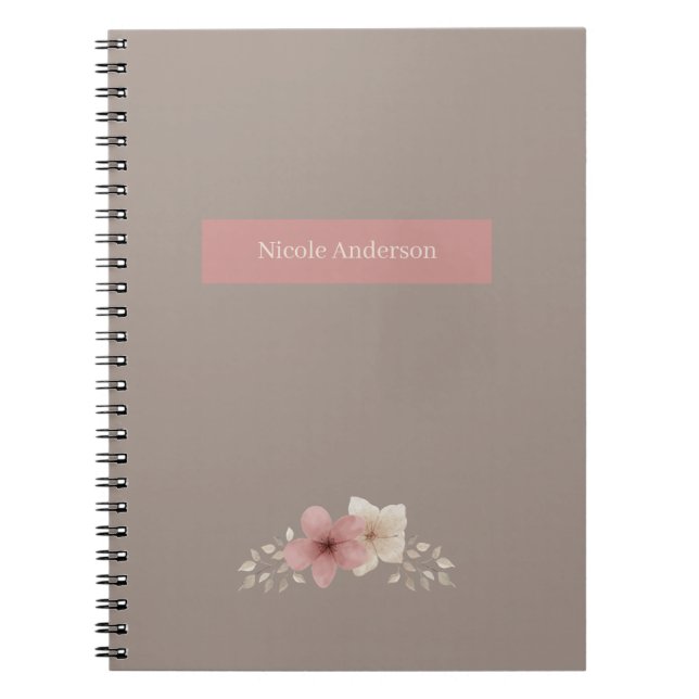 Caderno Espiral Notebook espiral, cor-de-rosa, (Frente)