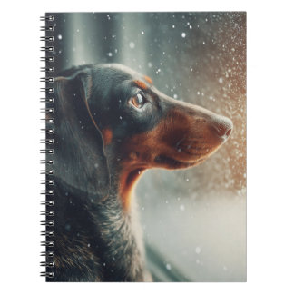 Caderno Espiral Notebook espiral Dachshund Snowfall