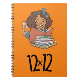 Caderno Espiral Notebook espiral de 12 x 12 leitoras Laranja