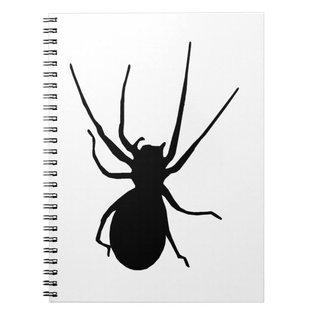 Caderno Espiral Notebook espiral de aranha negra (Frente)