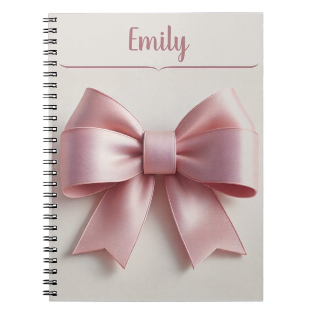 Caderno Espiral Notebook espiral de Arco rosa personalizado (Frente)