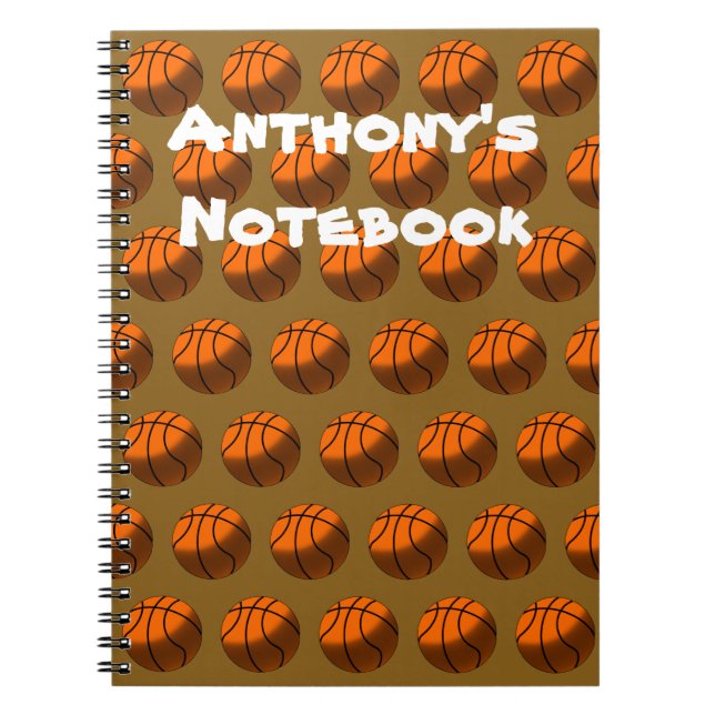 Caderno Espiral Notebook espiral de basquete (Frente)