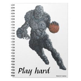 Caderno Espiral Notebook Espiral de Basquete de Golem Jogando Basq