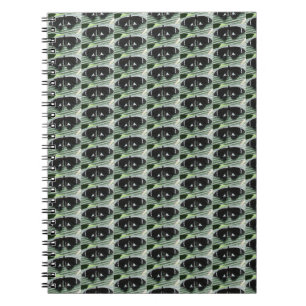 Caderno Espiral Notebook espiral de borboleta tropical preto e bra