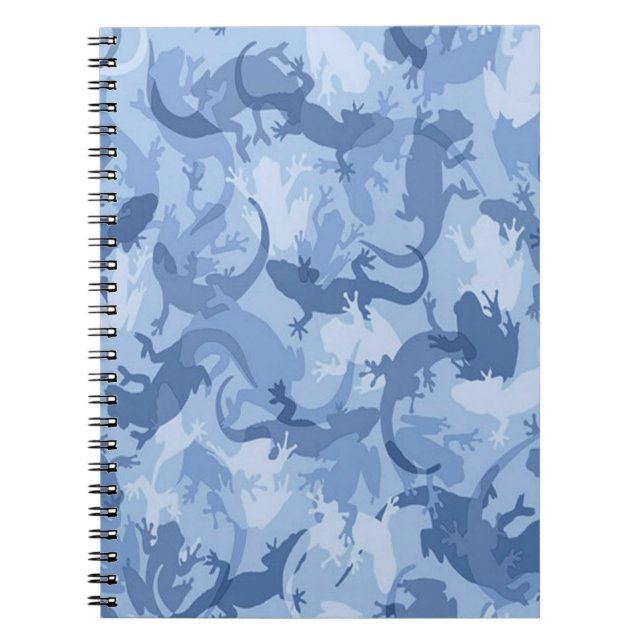 Caderno Espiral Notebook espiral de Camouflage Azul (Frente)