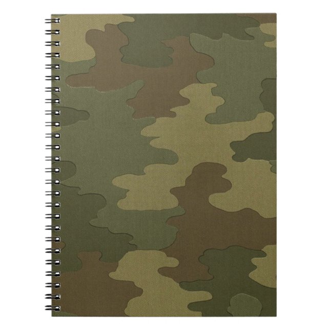 Caderno Espiral Notebook espiral de camuflagem escura (Frente)