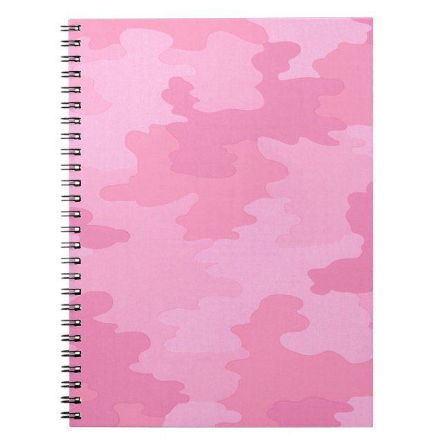 Caderno Espiral Notebook espiral de camuflagem rosa (Frente)