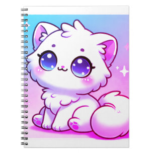 Caderno Espiral Notebook espiral de Cat Kawaii