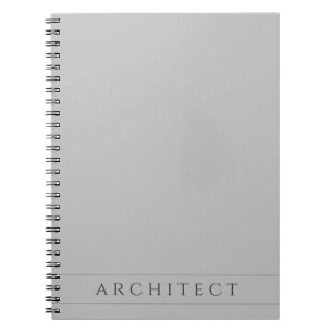Caderno Espiral Notebook espiral de Cinza ARCHITECT 6.5x8.75