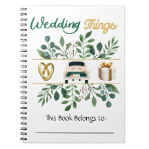 NOTEBOOK ESPIRAL DE COISAS DE CASAMENTO