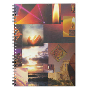 Caderno Espiral Notebook espiral de colagem de visões místicas