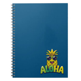 Caderno Espiral Notebook espiral de coleção de abacaxi Aloha