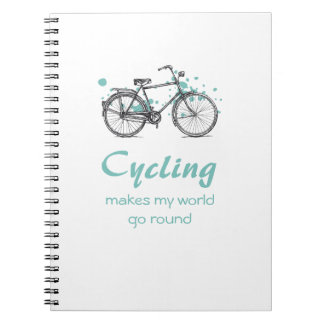 Caderno Espiral Notebook espiral de desenho em bicicleta de vinhet