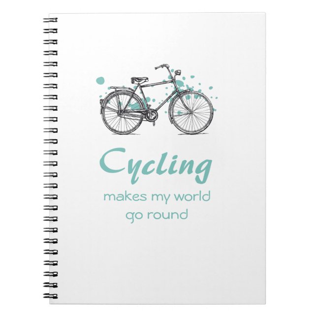 Caderno Espiral Notebook espiral de desenho em bicicleta de vinhet (Frente)