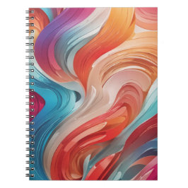 Caderno Espiral Notebook espiral de entalhes de gradiente