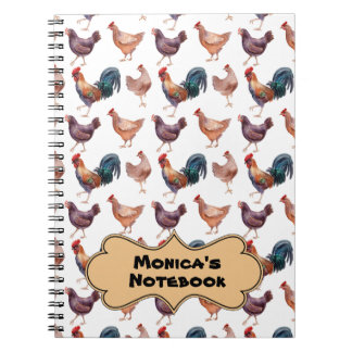 Caderno Espiral Notebook espiral de frango da Monica
